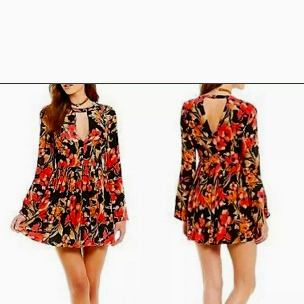 Free people black tegan dress